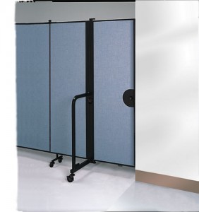 Room Divider Swing Style Door on the end of a Room Divider