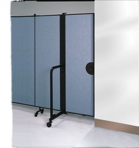 Room Divider Swing Style Door on the end of a Room Divider
