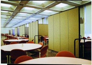 Gold room dividers divide a conference room when the budget is tight Divided Conference Rooms with Wallmount room dividers
