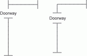 Doorways divide room dividers in this illustration Doorways Between Room Dividers Diagram