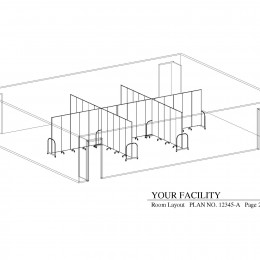 3D room divider floor plan