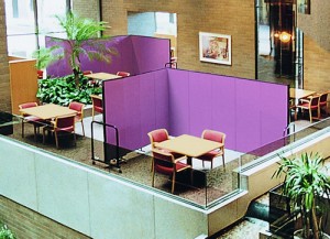 Screenflex Standard Partitions Divide Areas in a Hotel