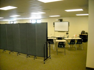 Room Dividers create classrooms in High School