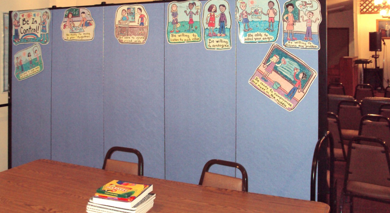 Sunday School Classroom Divider display board