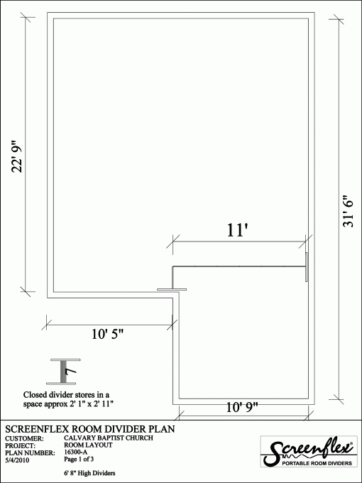 Nook Divider Room - Church Storage Solutions