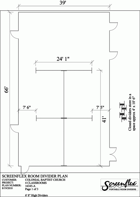 Four Rooms Using Four Dividers