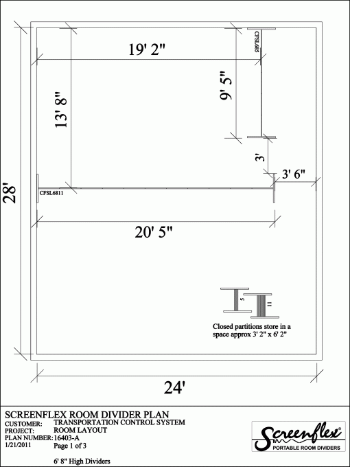 Corner Divider in a Large Room 