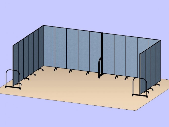 U Shaped Divider Room 3D