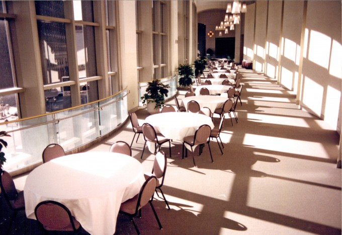 One uniquely shaped banquet rooms