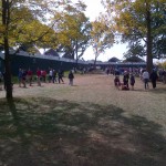 People walking from hole to hole at a PGA golf outing