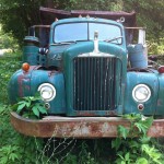 Rusty old Mack truck