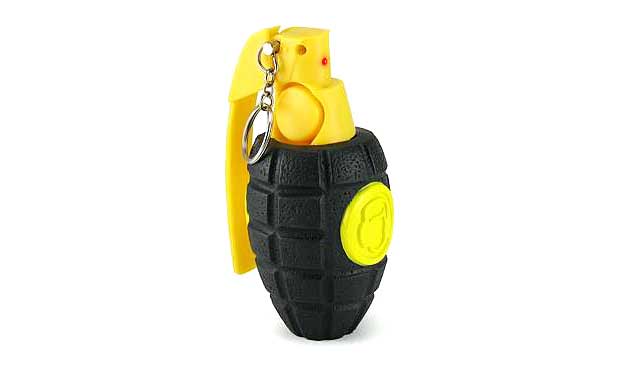 An alarm clock that looks like a grenade