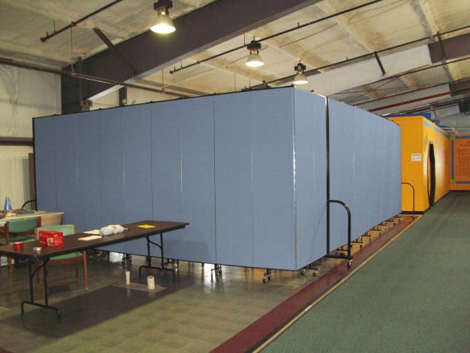 Room Divider creates an entryway into a gymnasium