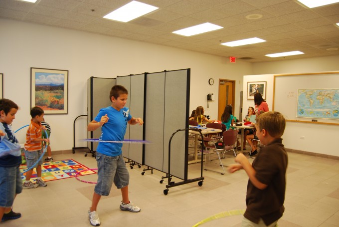 Kids Playing Near Divider Kids Playing Near Divider