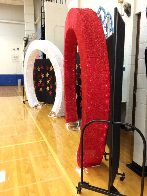 Temporary walls uses for school dance photo backdrop