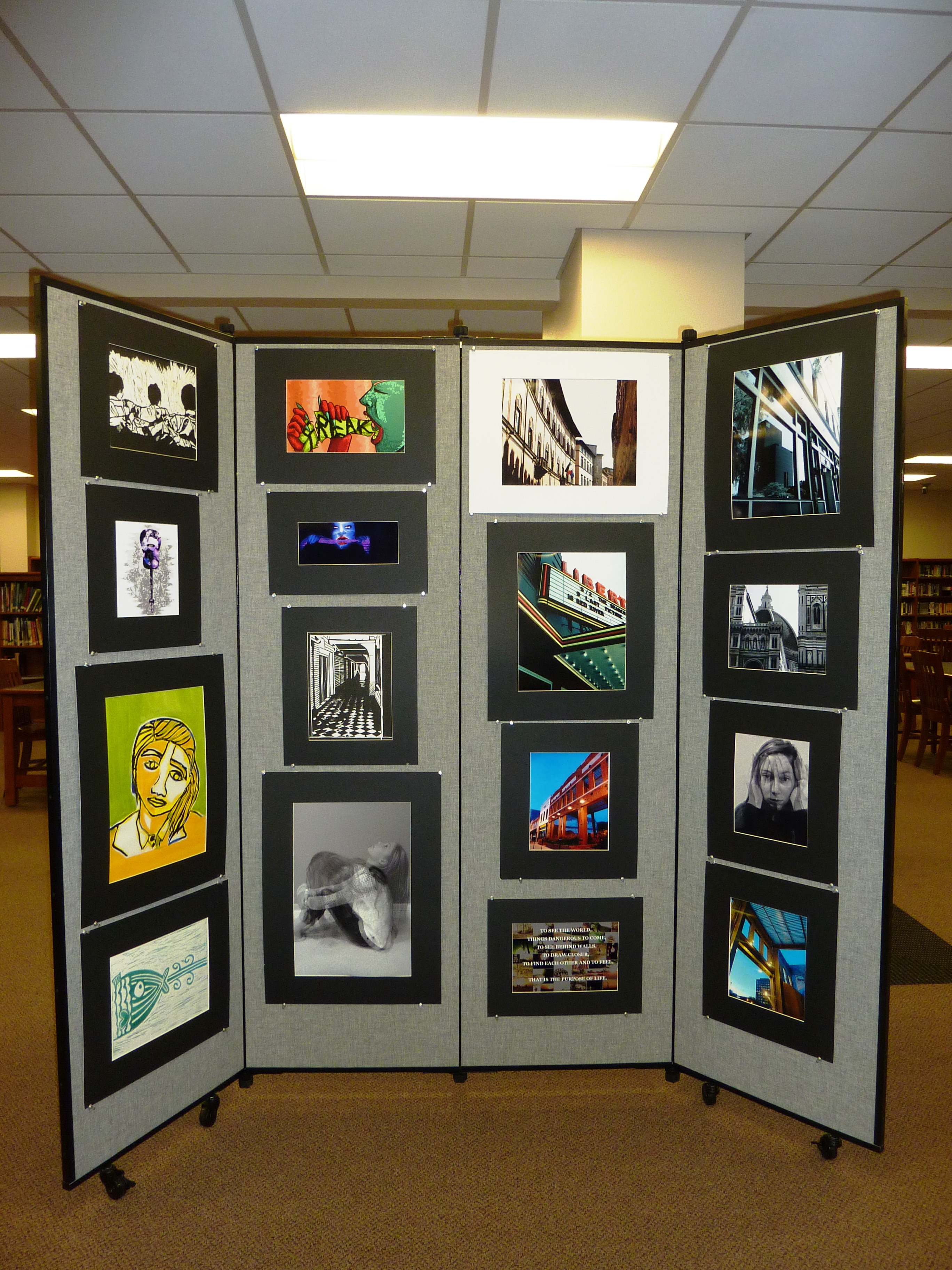 Art Display Screens Showcase Student's Talents - Screenflex