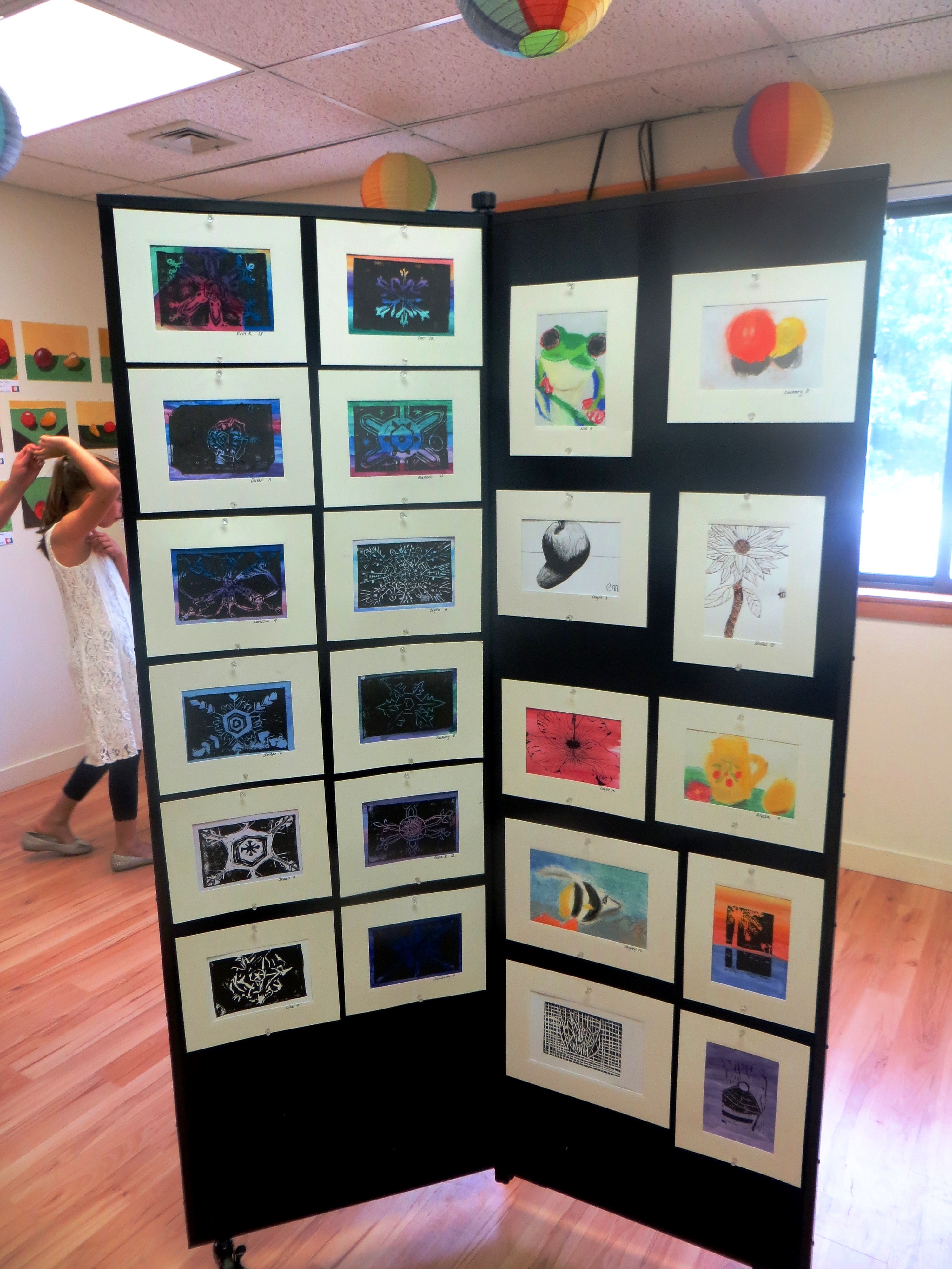 Student Art Festival Display, Screenflex Portable Room Dividers