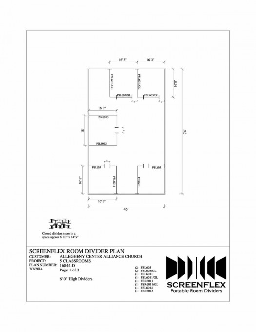 Screenflex sunday school classroom design plan