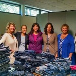 Volunteers for the Society of St. Vincent de Paul Clean Jeans Drive