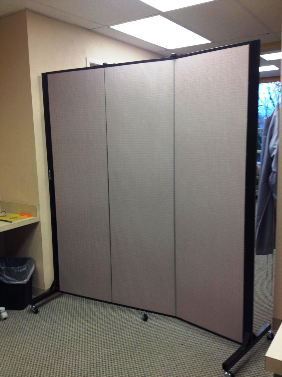 room divider creating a private dental operatory room