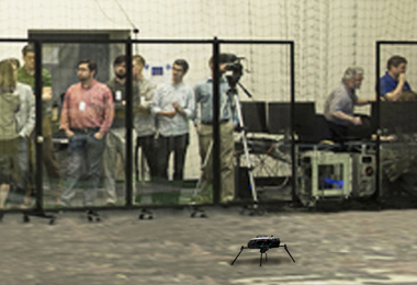 Clear Room Dividers provide a safety barrier at a drone demonstration