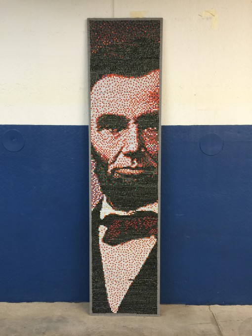 the essential Abraham Lincoln an image In thumbtacks