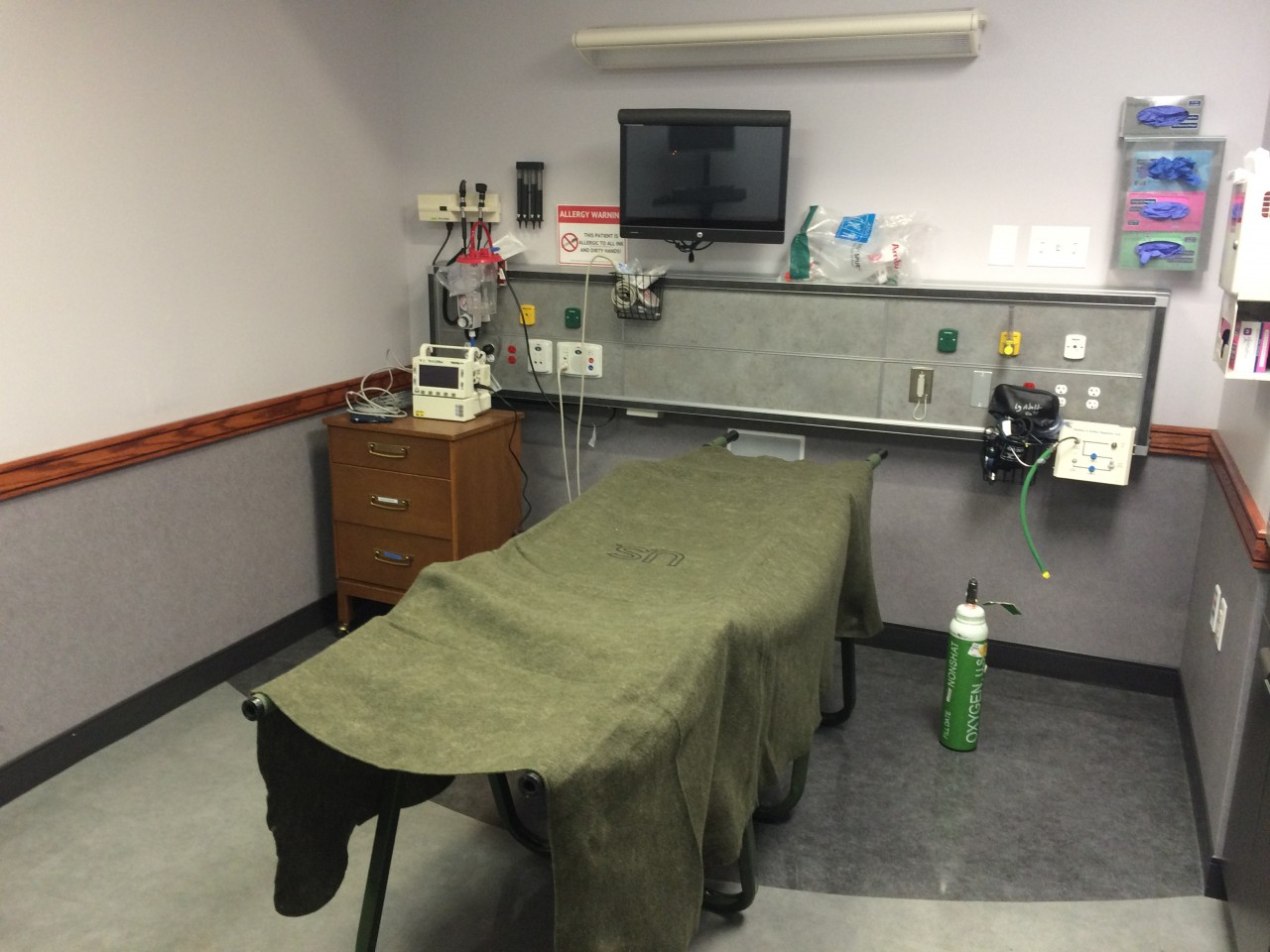Simulated surgical room