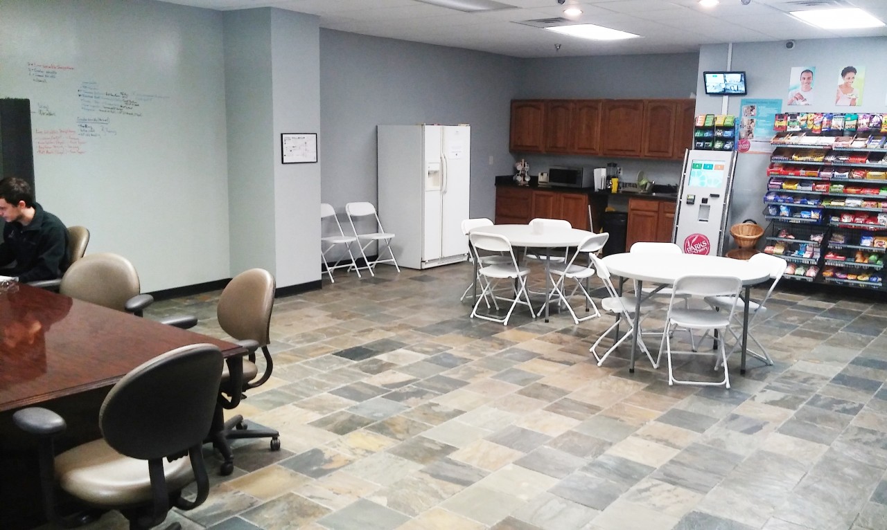 Lunchroom with tables