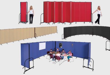 A collection of room divider images arranged in different layouts. A collection of Colorsful room dividers in various configurations