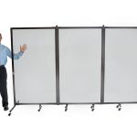 3-Panel Clear Room Divider stores in 8.5 Square Feet