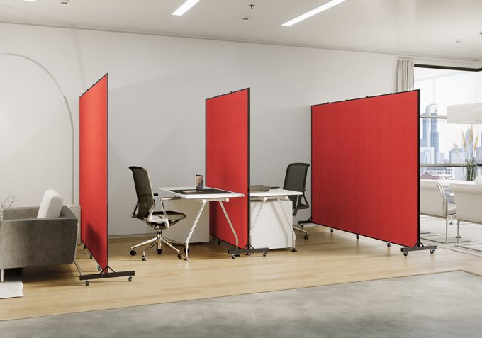 light duty dividers creating private workspaces